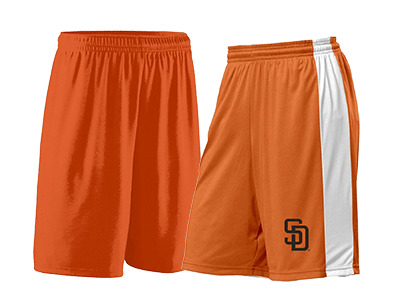 shop custom orange shorts