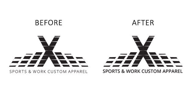 altering corporate logos to make them embroidery friendly