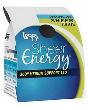 L'eggs Women's Sheer Energy 2 Pair Control Top Sheer Toe Medium Support  Panty Hose, Off Black, B : : Clothing, Shoes & Accessories