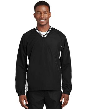 Sport-Tek JST62 Men's Tipped V-Neck Raglan Wind Shirt