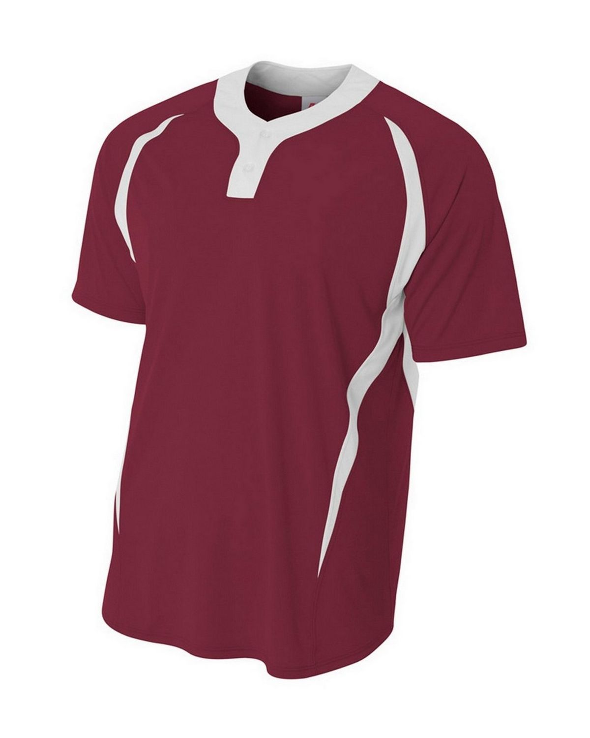 A4 NB4229 Youth Two-Button Color Block Baseball Henley