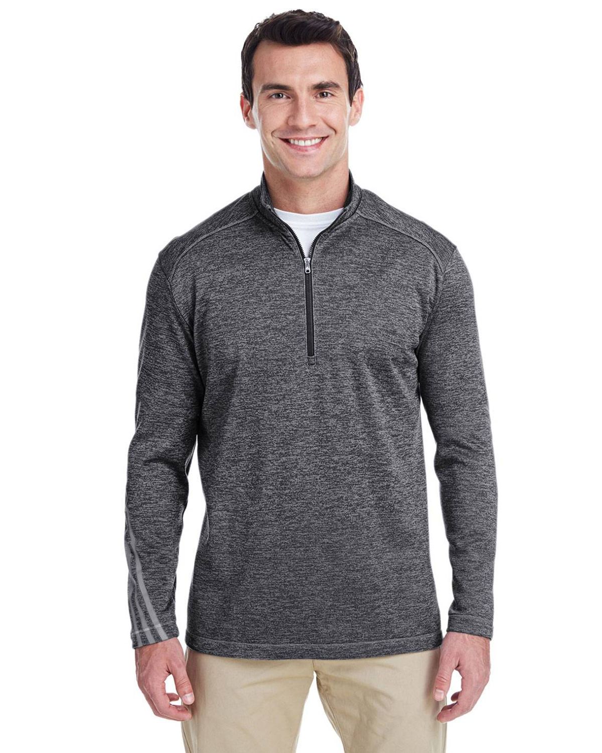 Adidas Golf A284 Adidas Golf A284 Men's Three Stripes Heather