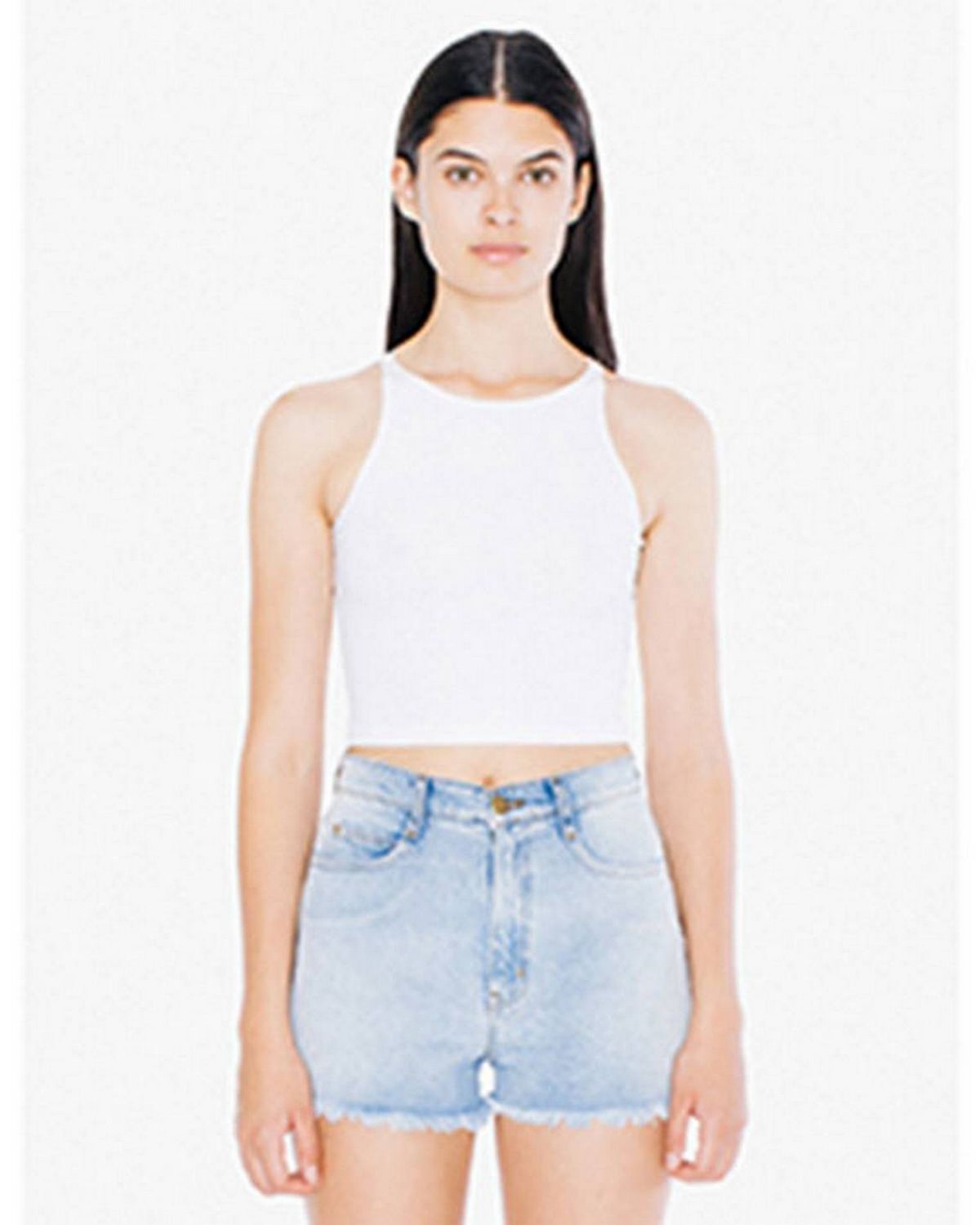 American Apparel 8369W Women s Cotton Spandex Sleeveless Crop Top