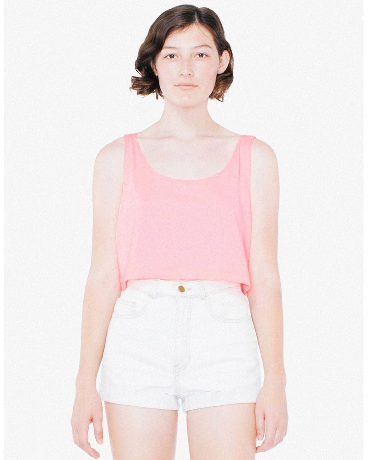 american apparel sleeveless crop top
