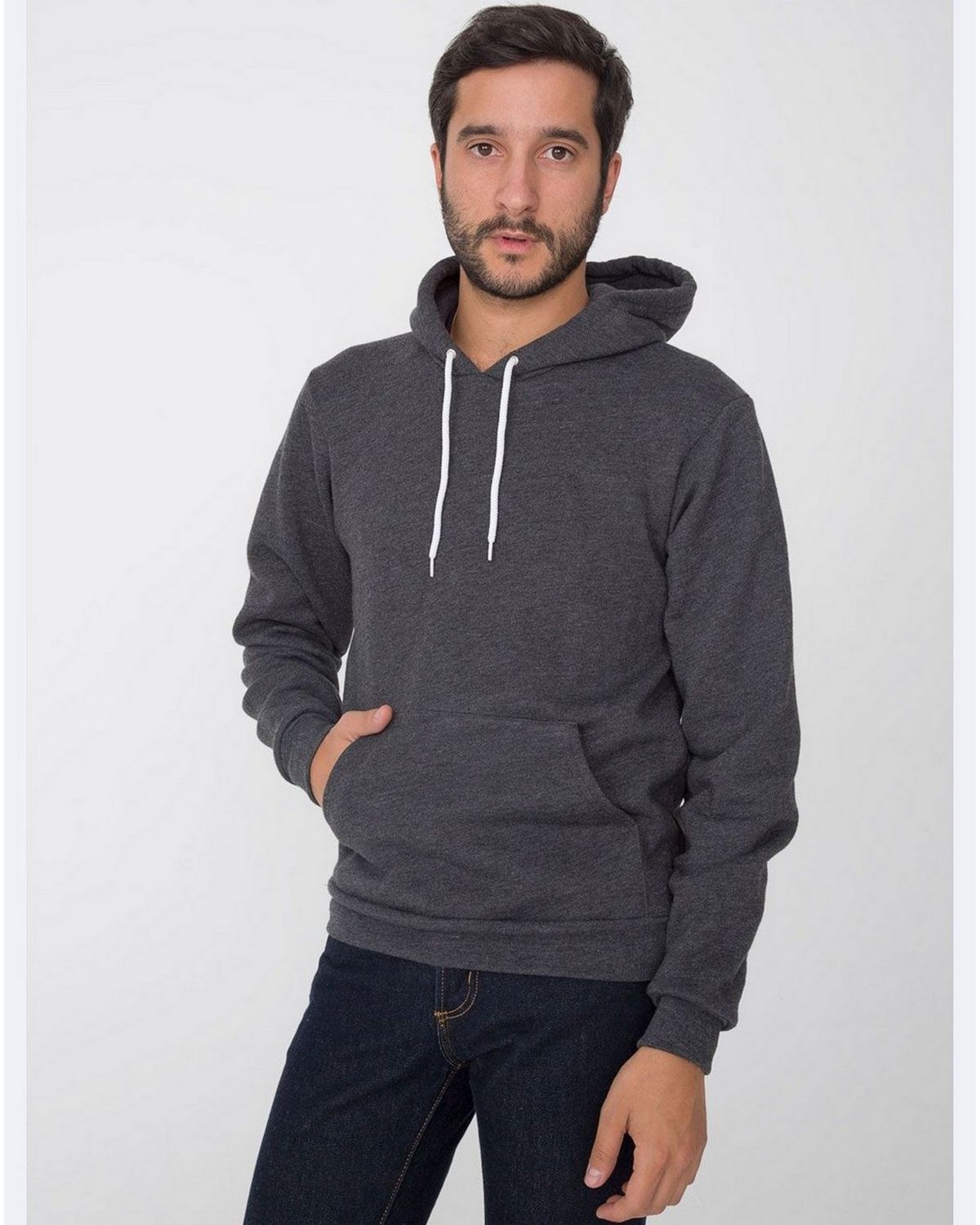 American Apparel F498 Unisex Flex Fleece Drop Shoulder Pullover Hoodie