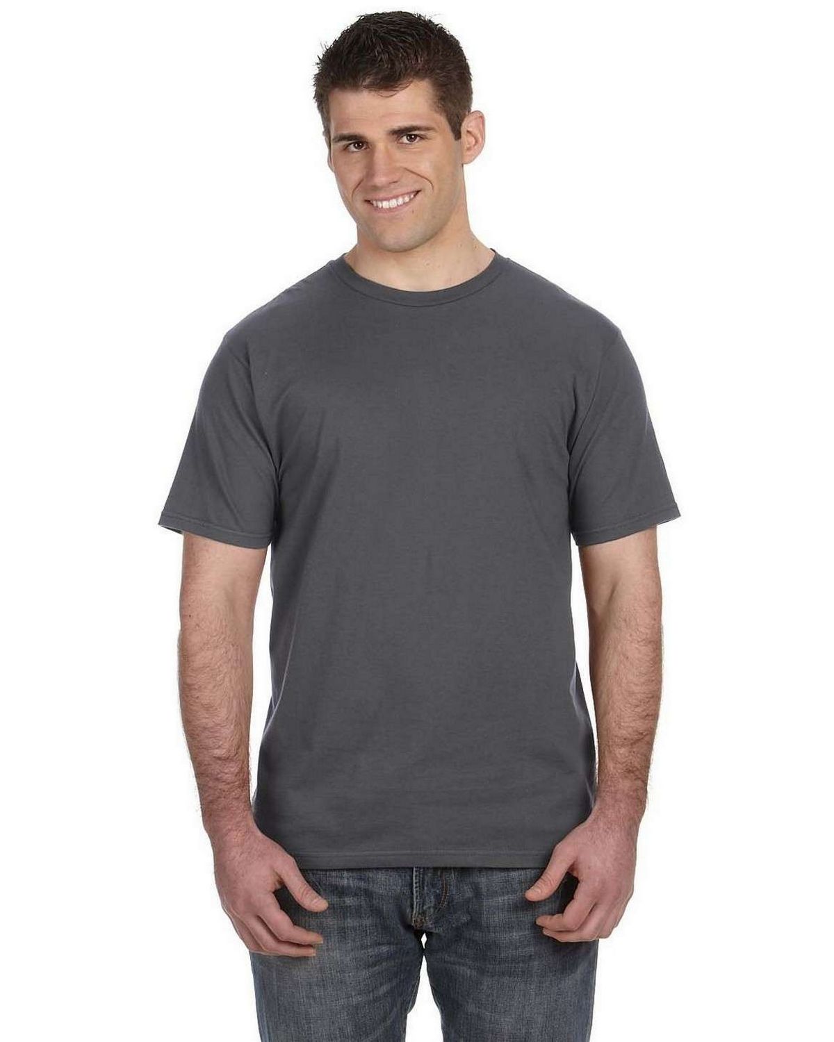 GAUZE 黒 Mサイズ Tシャツ anvil Anvil 980 Men's Ringspun Cotton Fashion-Fit T-Shirt