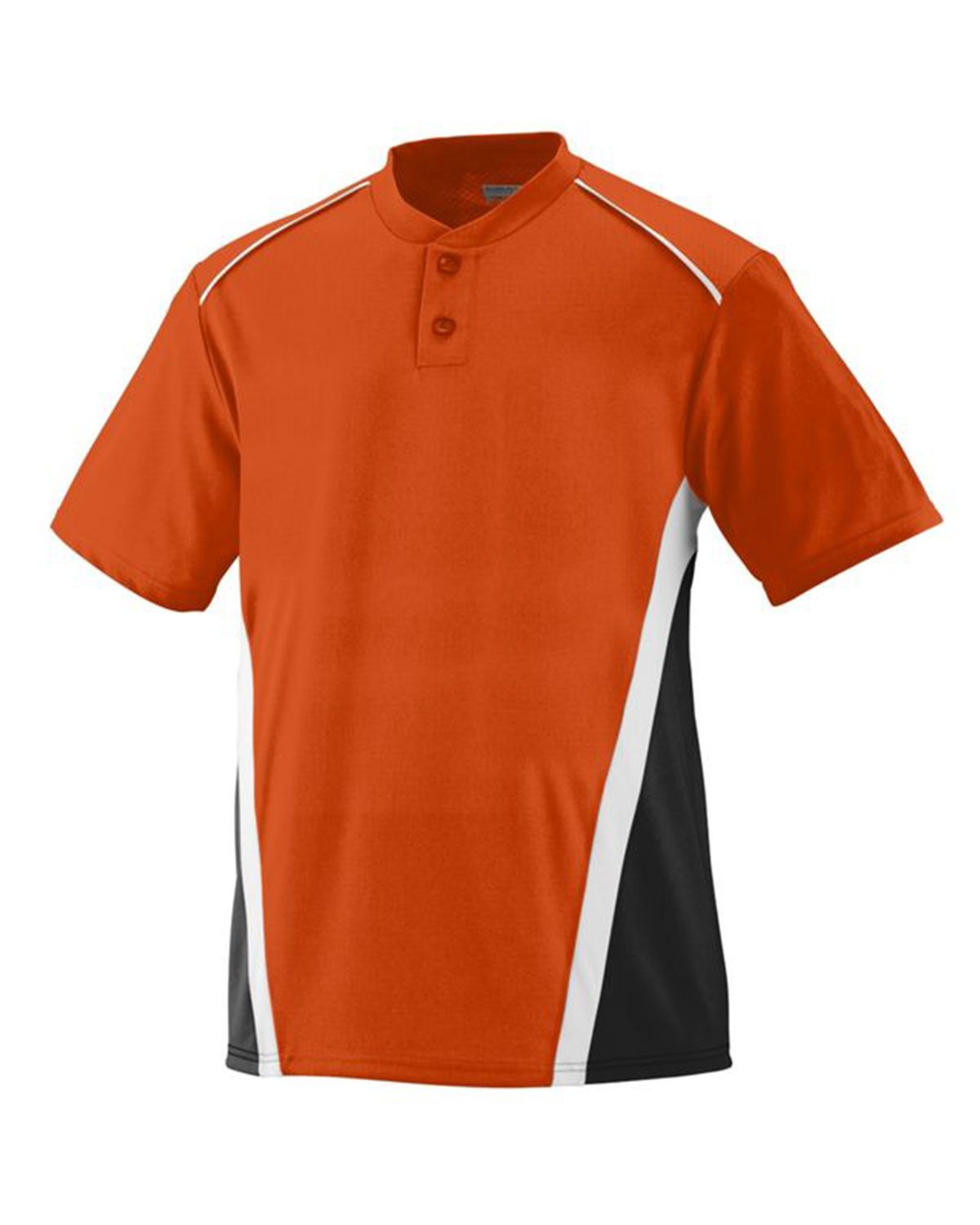 Augusta Sportswear Men's 1525 Baseball Jersey - Moisture Wicking Knit & Mesh With Contrast Piping & 2-Button Placket