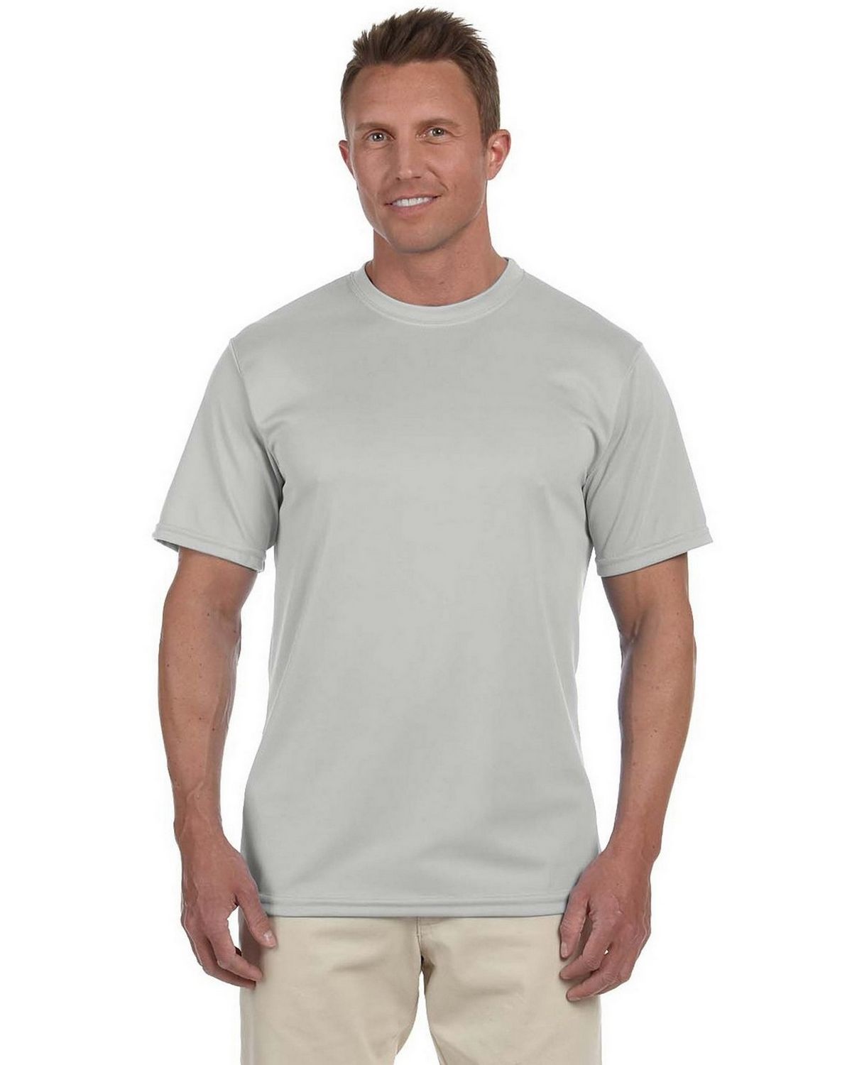 【WAAC】Men Essential high neck t-shirts / 追跡付 American Tee Shirt Company - Moisture Wicking, America Flag