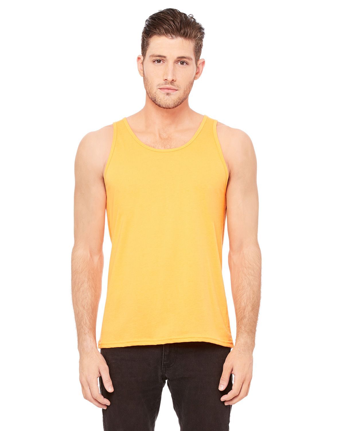 Neon Mustard Yellow Vest Top Bella Canvas 3480 Jersey Unisex Tank