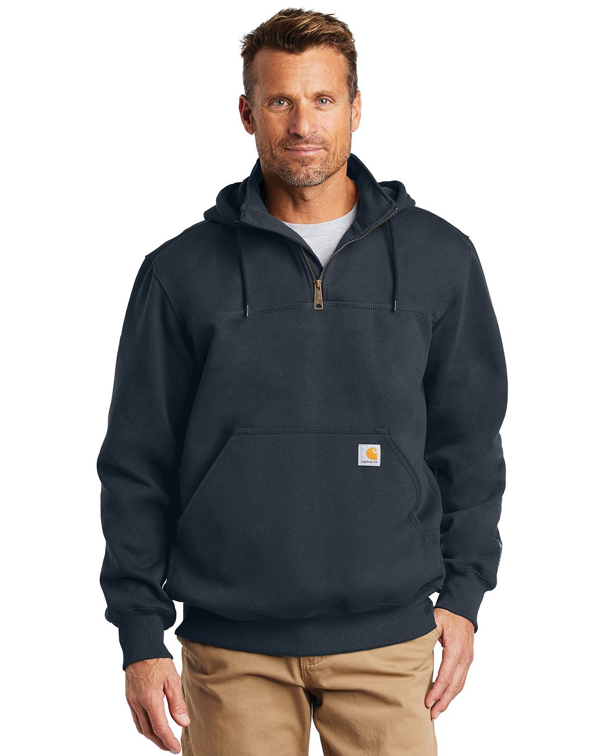 Carhartt CT100617 Men's Rain Defender Heavyweight Hooded Zip Mock
