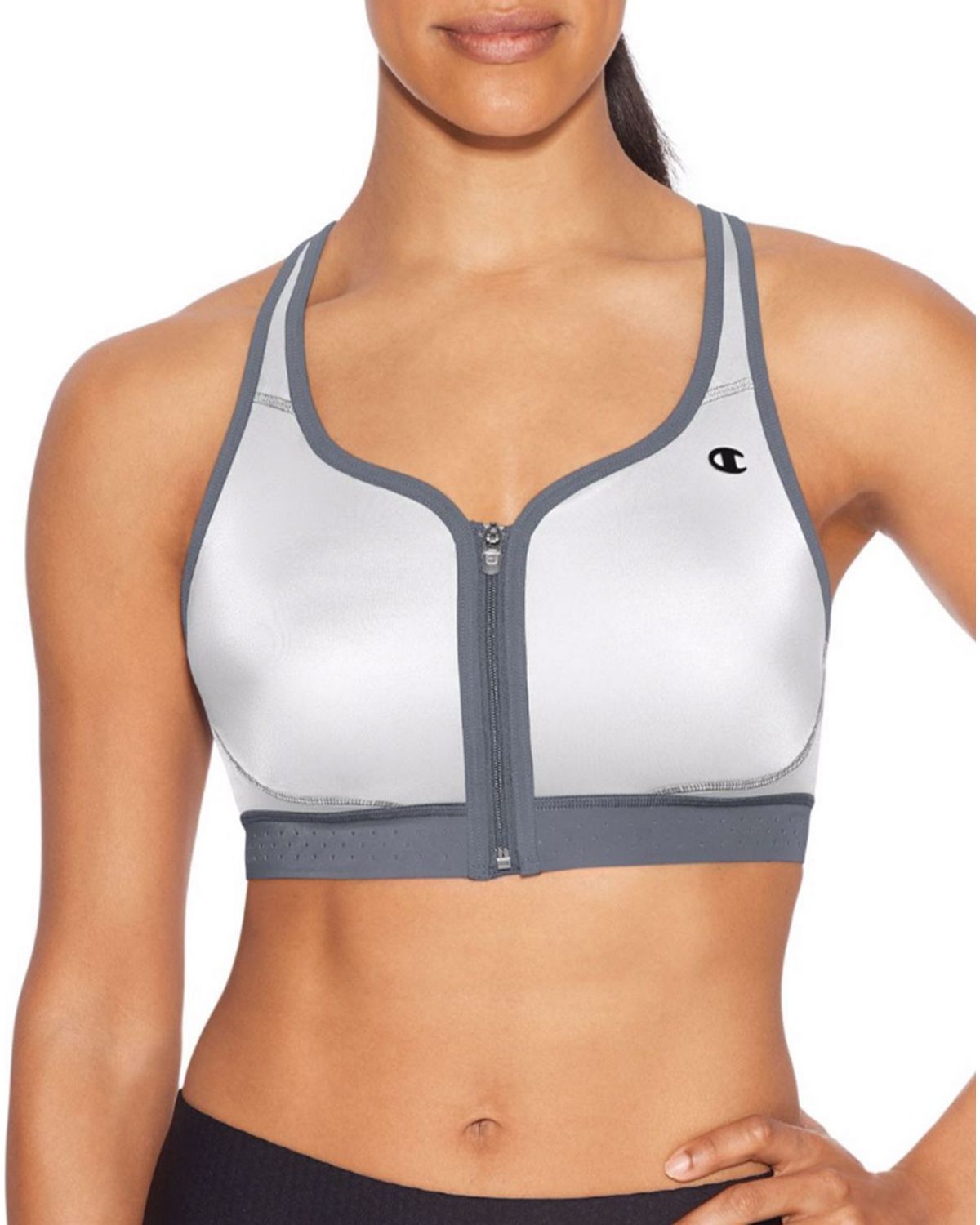 Champion women's zip sports bra hotsell