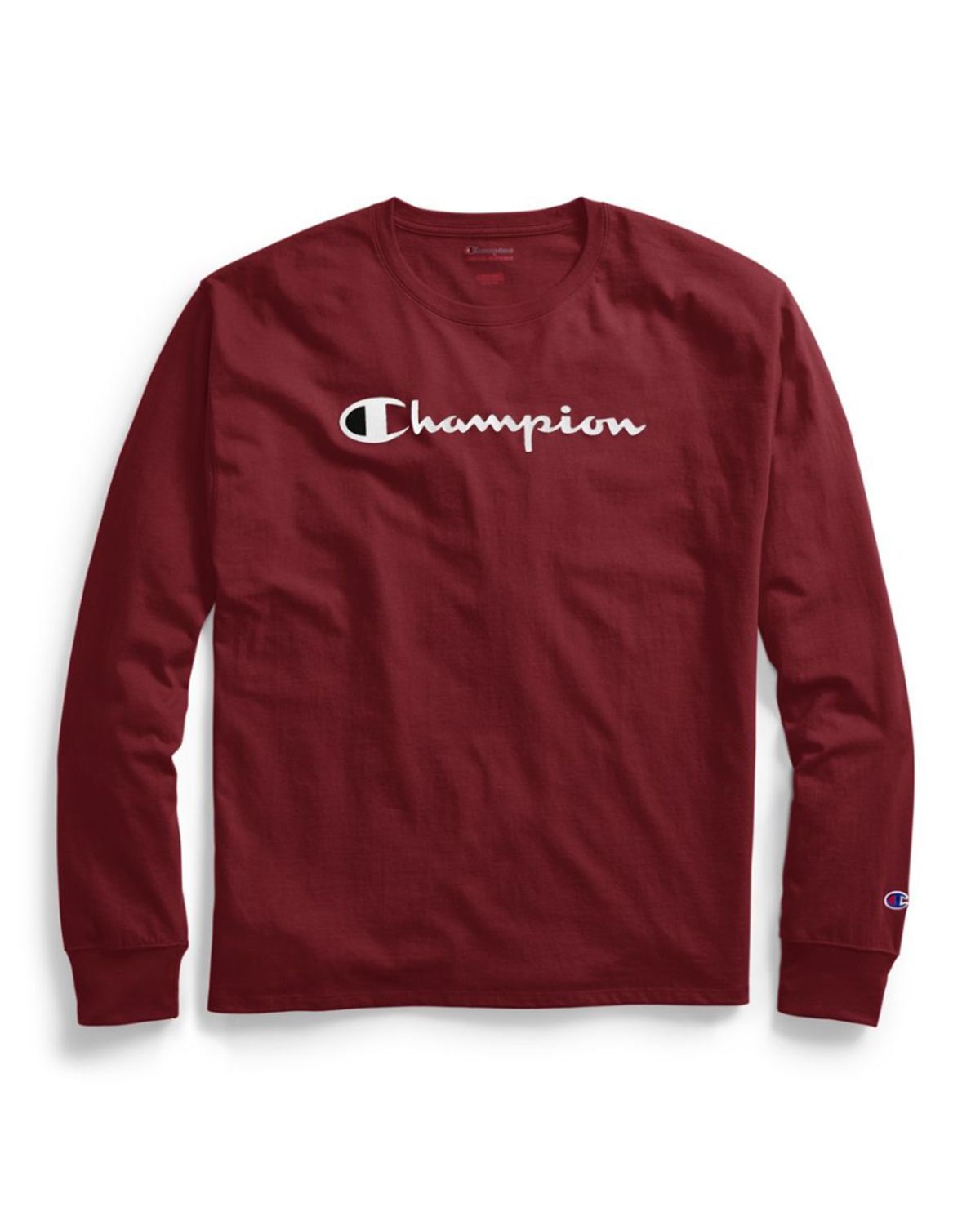 Long sleeve burgundy champion shirt online