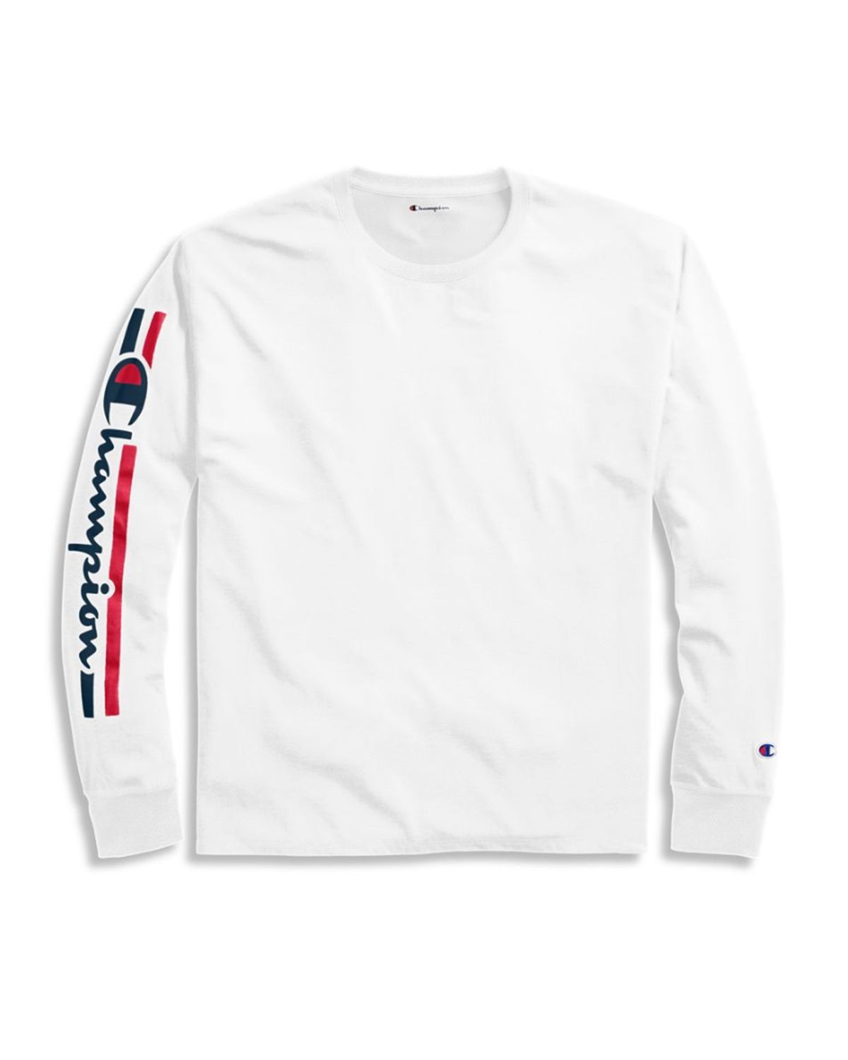 Champion GT78H Y07980 Men s Classic Jersey Long Sleeve Tee Vertical Logo