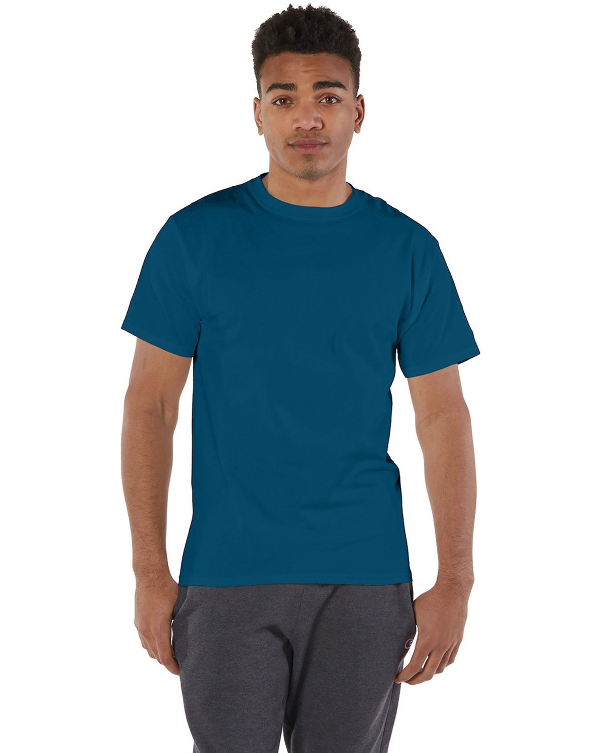 Champion T525C Adult Short Sleeve T Shirt Late Night Blue S