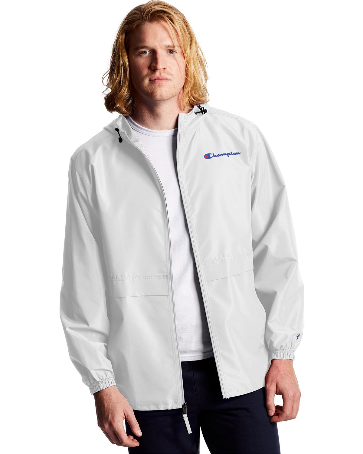 Champion V1015 549369 Men's Full Zip Jacket, Script Logo
