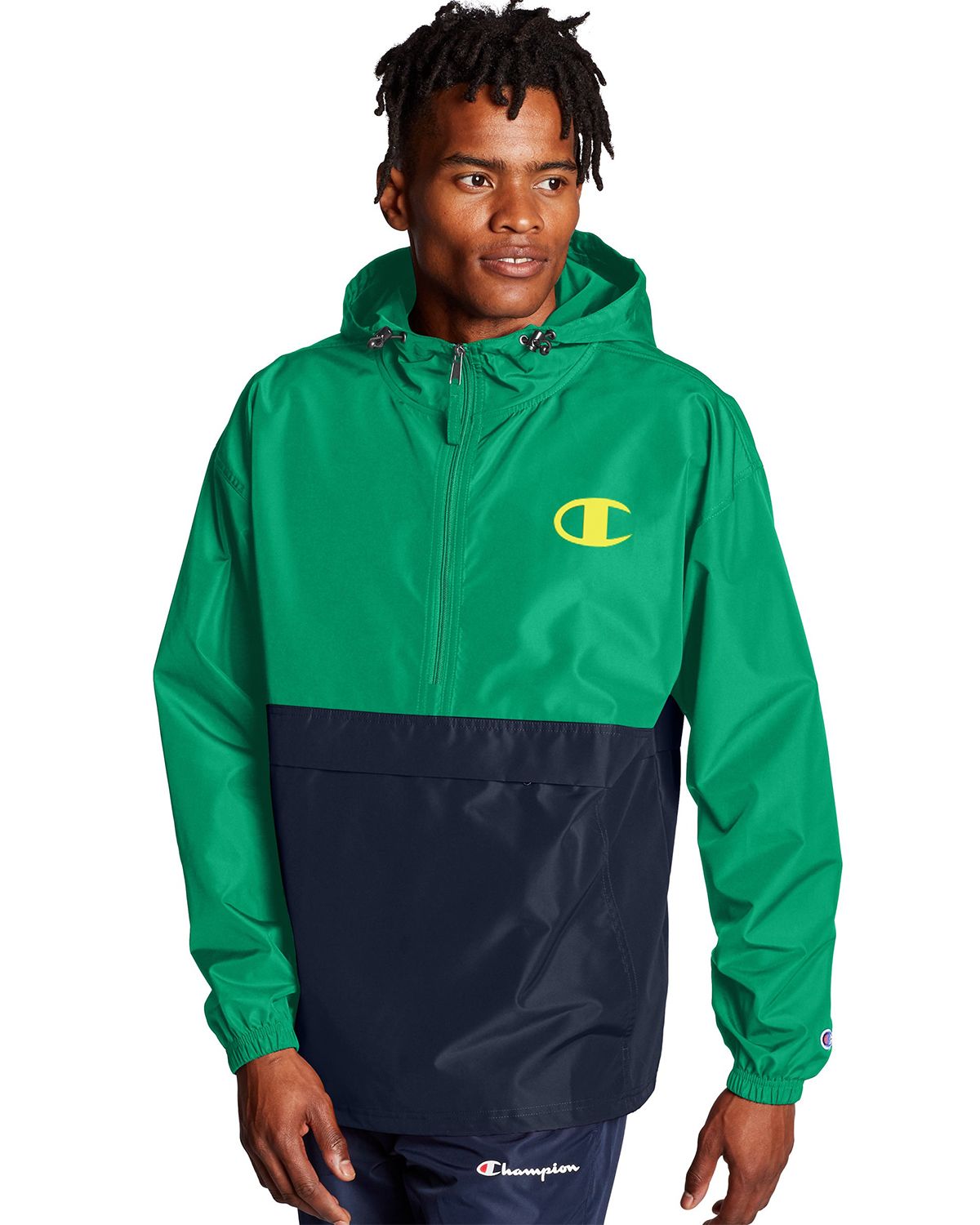 Champion men's colorblocked packable jacke sale