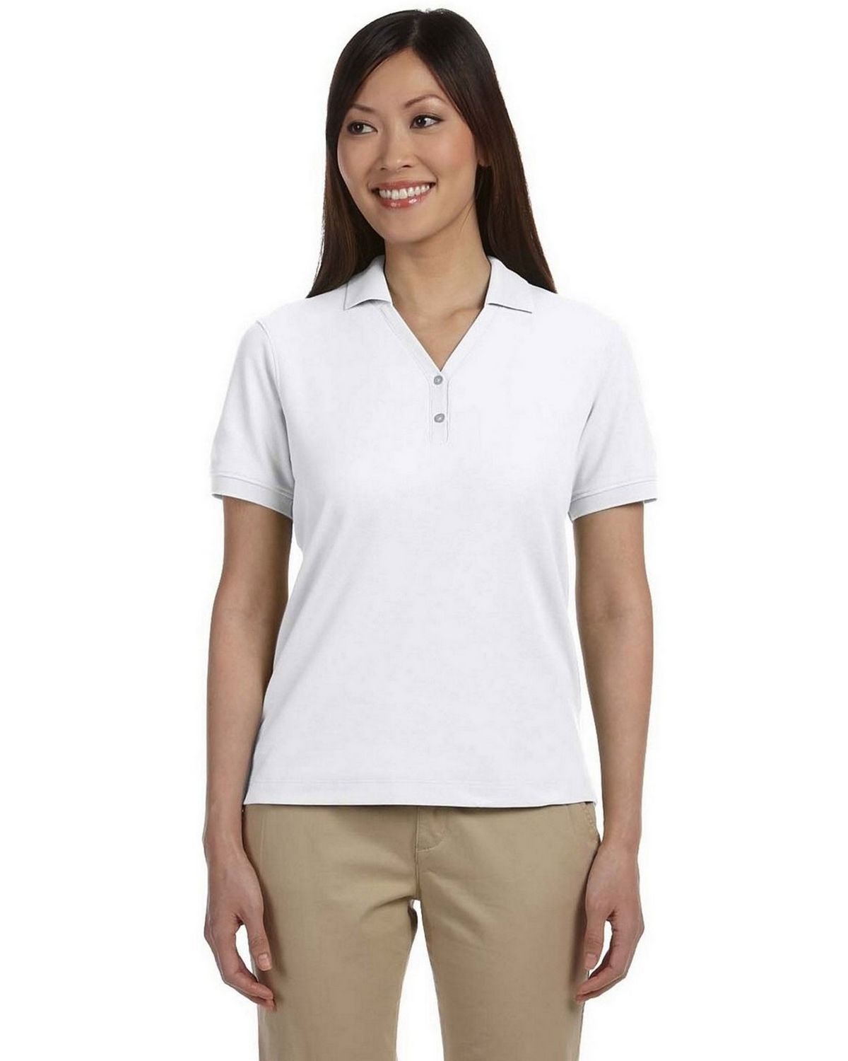 White collared polo cheap shirt womens