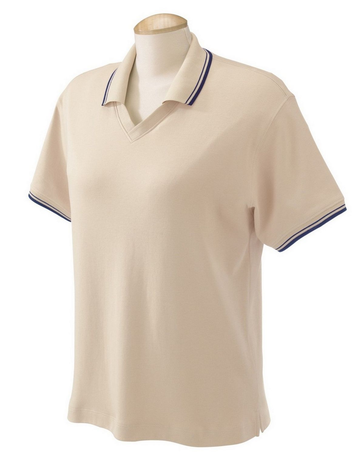 Devon & Jones D140W Women's Tipped Perfect Pima Interlock Polo Devon & Jones D140W Women's Tipped Perfect Pima Interlock Polo