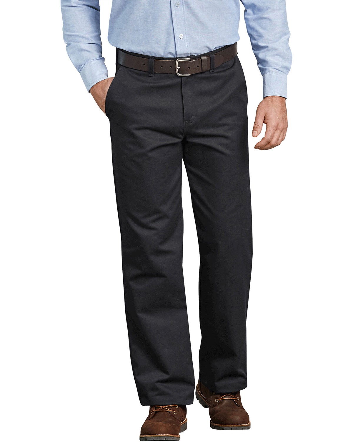 Dickies WP314 Men's Relaxed Fit Cotton Flat Front Pant