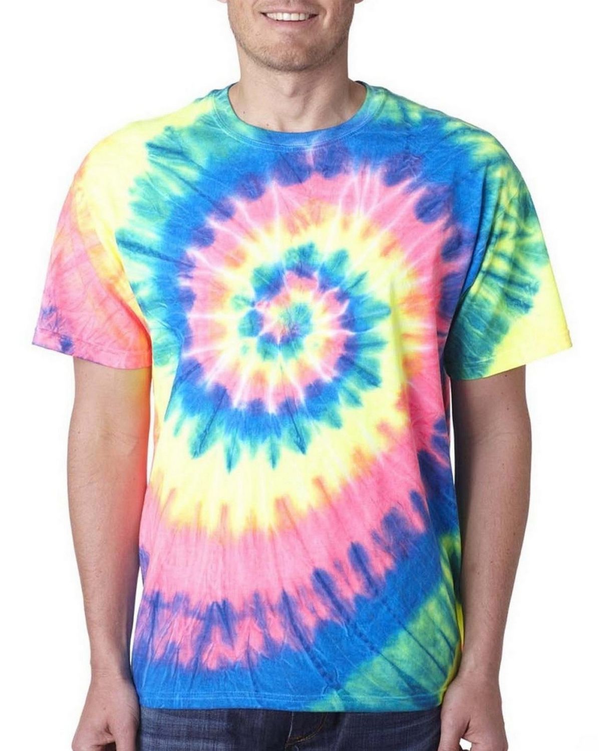 Gildan Tie Dyes 69 Gildan Tie Dyes 69 Men s GD Neon Spiral Tie Dye