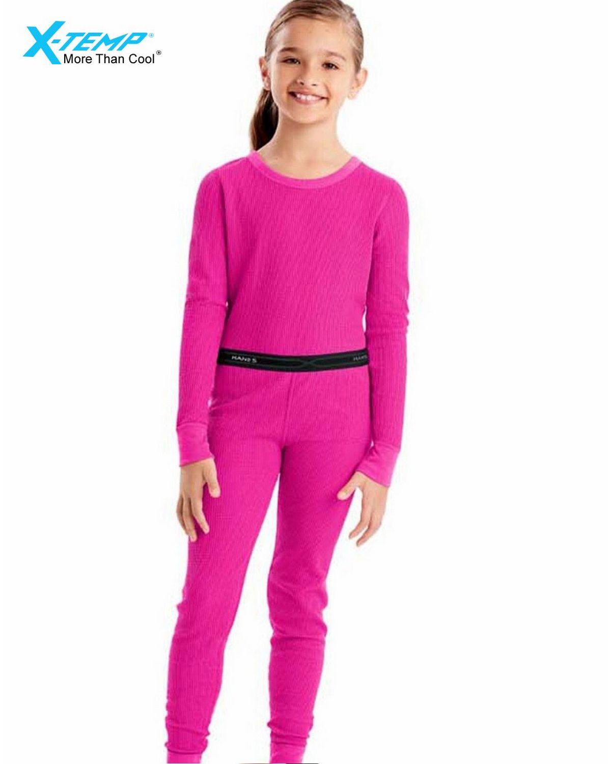 Hanes 28573 Hanes 28573 X Temp Girls Organic Cotton Thermal Set