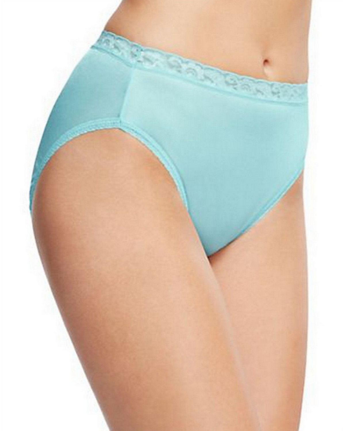 Hanes PP73AS Womens Nylon Hi-Cut Panties 6-Pack