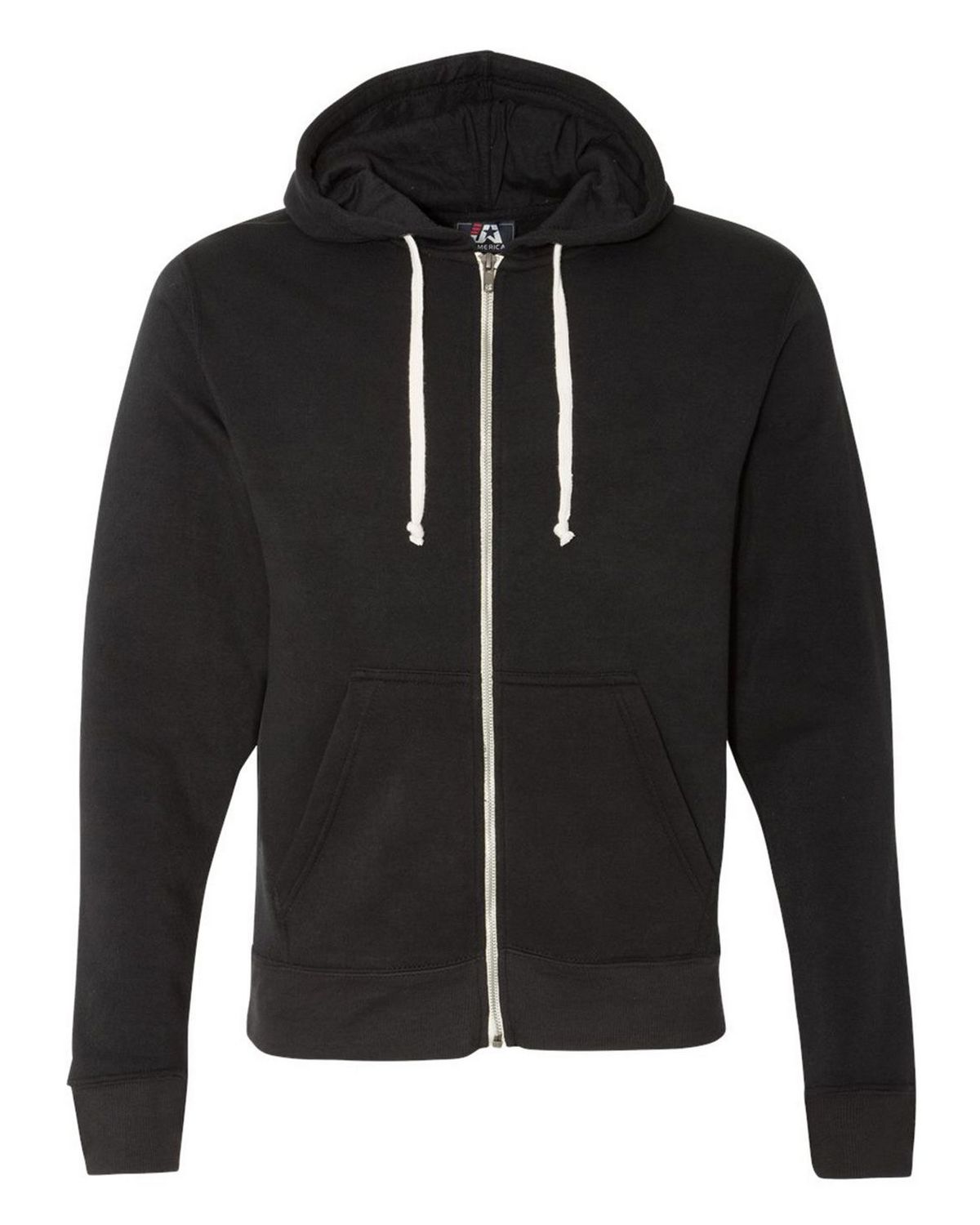 J America 8872 Men's Triblend Hooded Full-Zip Sweatshirt