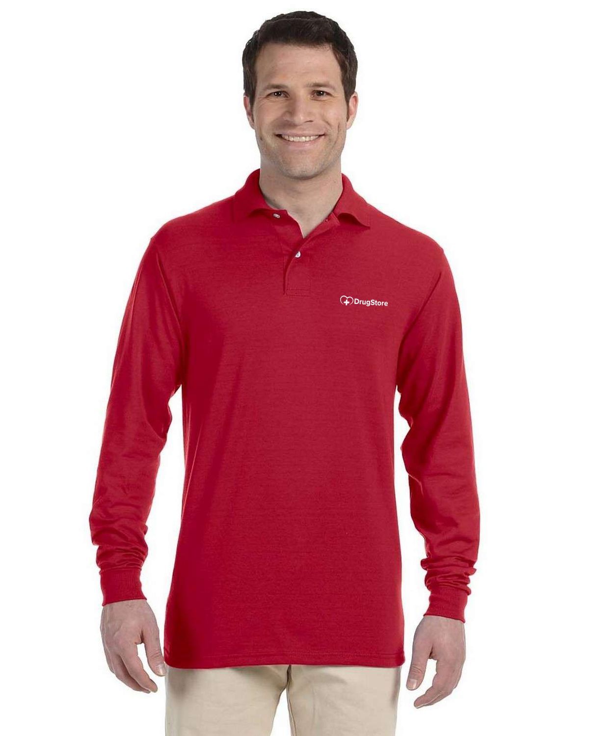 Jerzees long sleeve polo shirts best sale