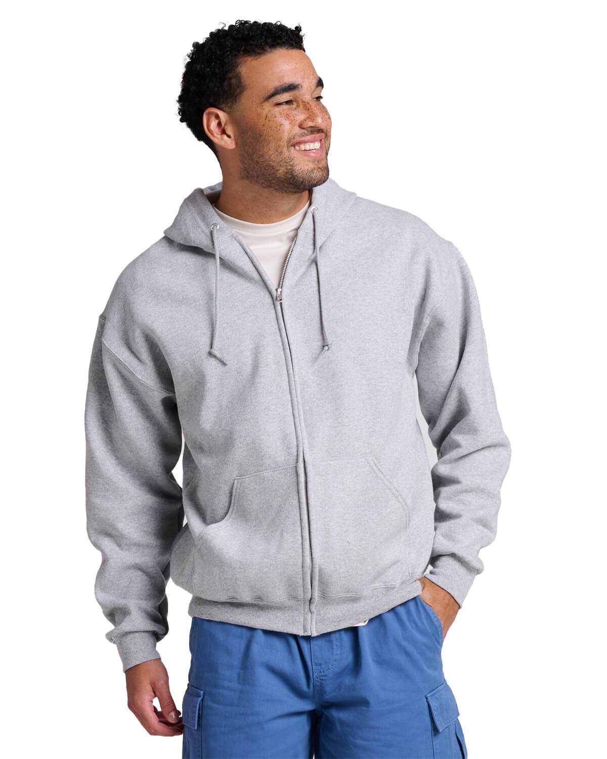 Jerzees Z12M Unisex Rugged Full-Zip Hooded Sweatshirt