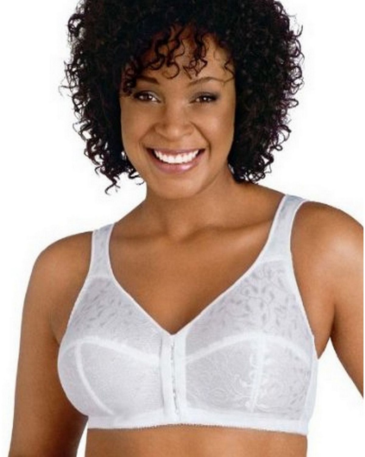 Just My Size MJ1107 Comfort Cushion Strap Front Close Bra