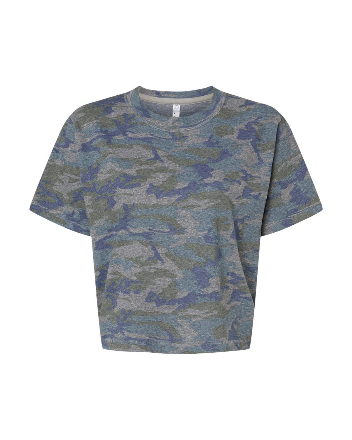 Mockup Lat Vintage Camo Lat 3518 Women's Boxy T-Shirt
