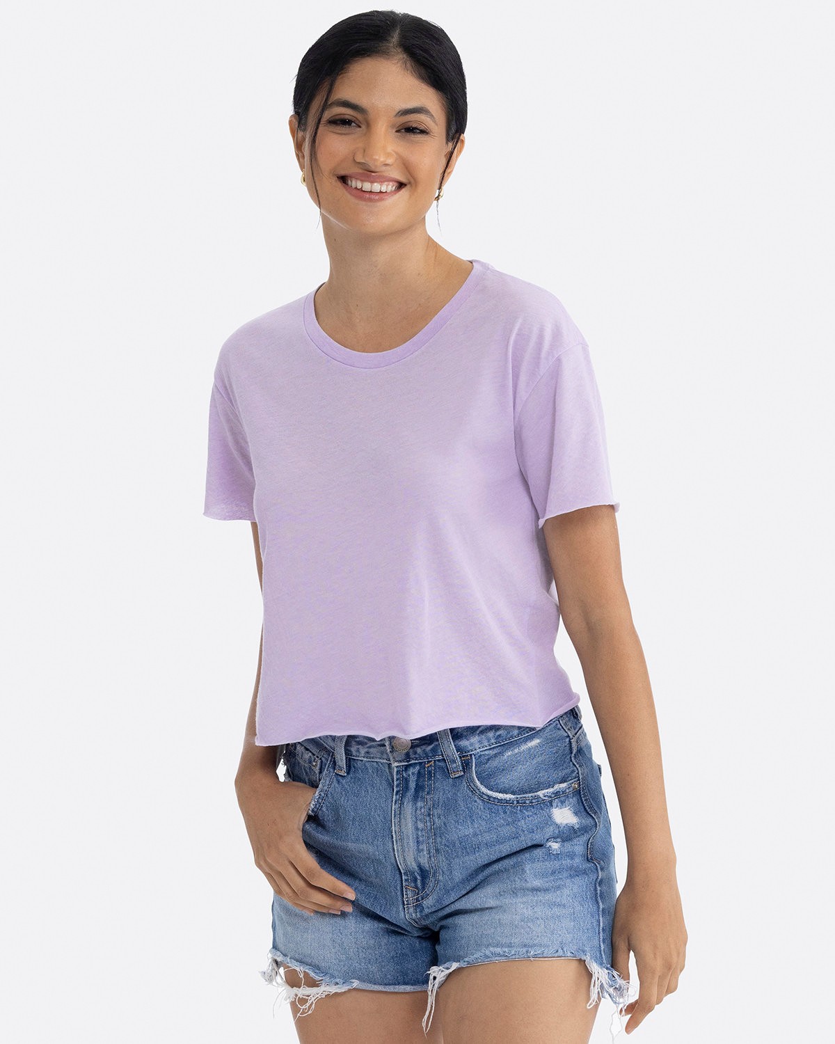 【COSYHARU】Monet check cropped shirt Next Level N5080 | Next Level N5080 Women's Festival Cali