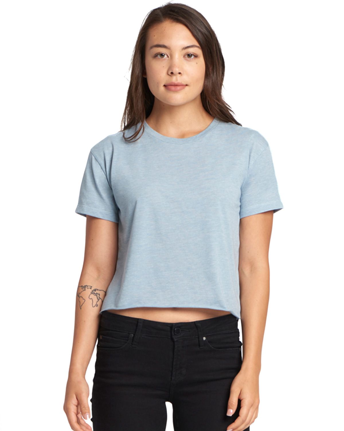 Tシャツ・カットソー OFF-WHITE CROPPED TOP WITH LOGOED BAND LOGO BAND CROP TEE S/S in black | Off-White™ Official US
