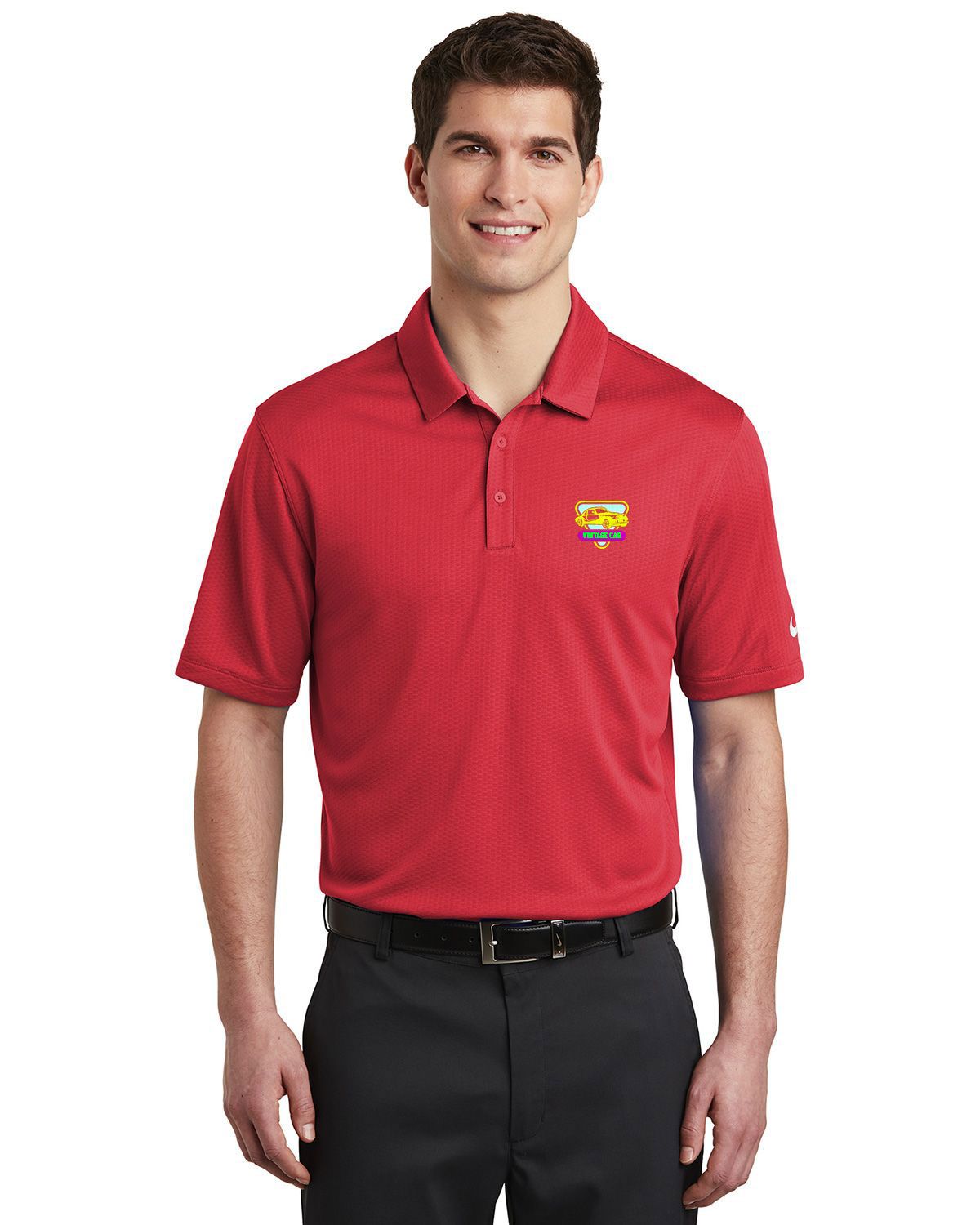 Nike Golf NKAH6266 Nike Golf NKAH6266 Men's Dri-FIT Hex Textured