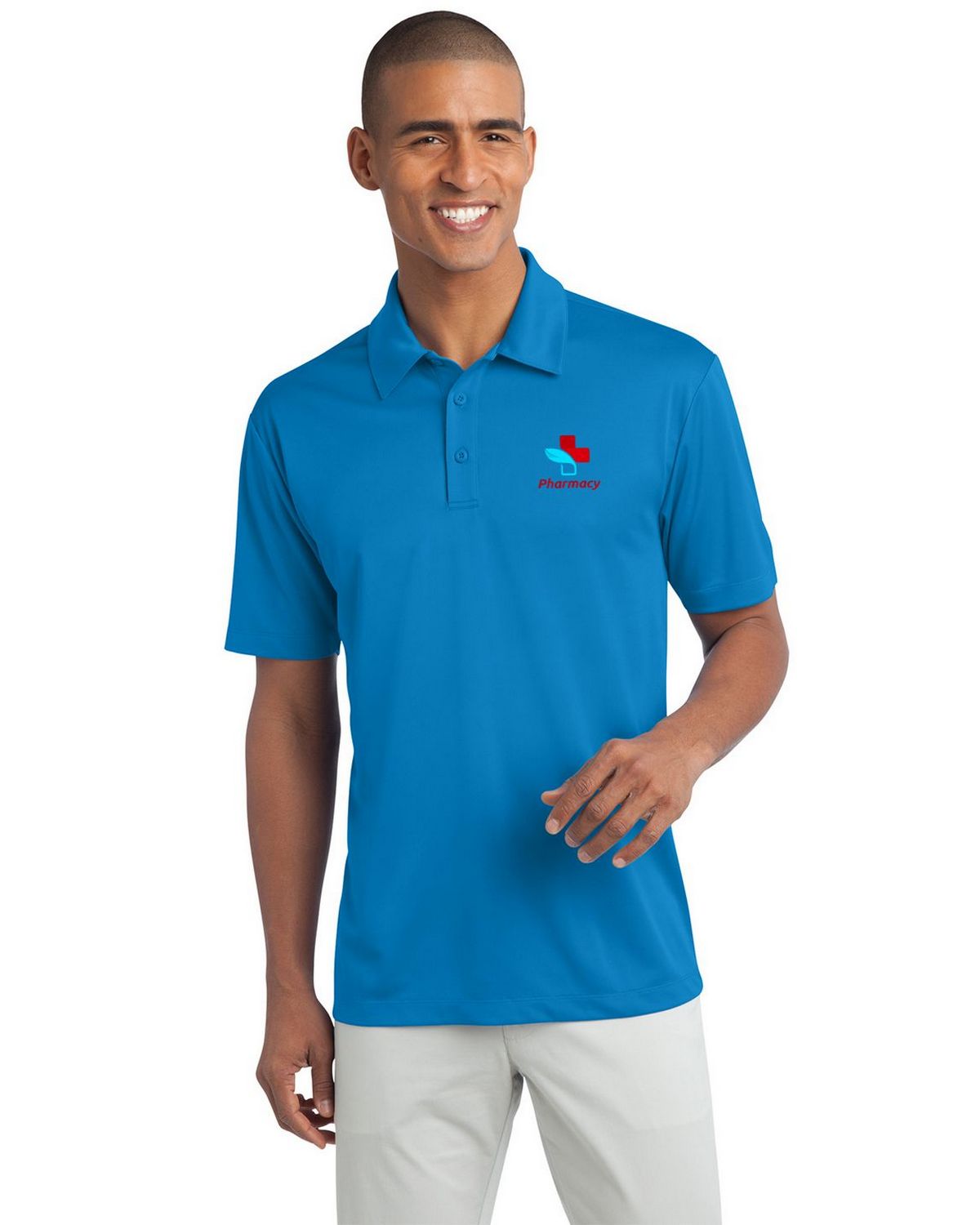 【新品タグ有】logo embroidery pleats polo op Port Authority K540 Men's Silk Touch Performance Polo