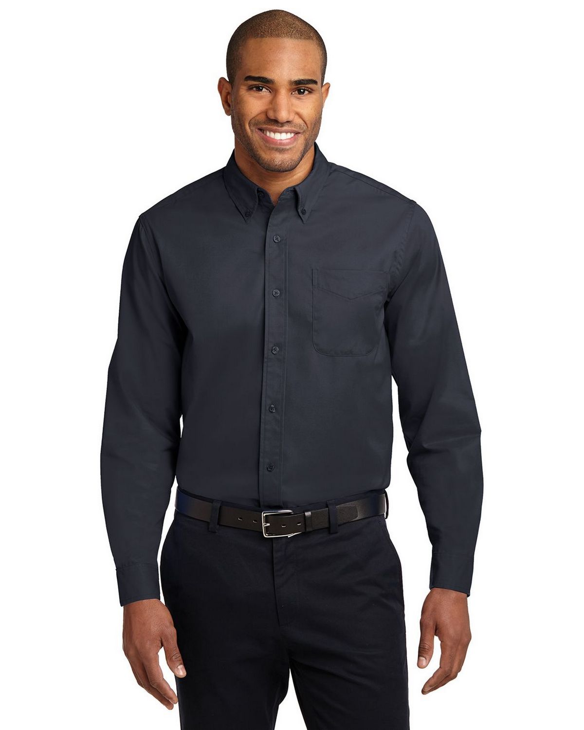 men's portly dress shirts Port Authority K570 Dimension Knit Dress Shirt
