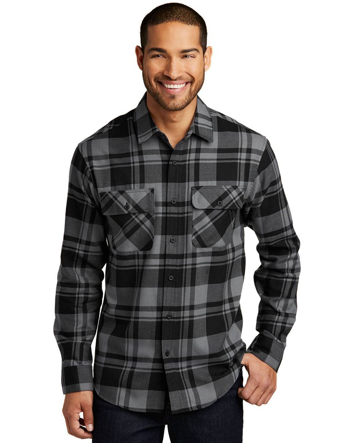 Port Authority W668 Men's Plaid Flannel Shirt