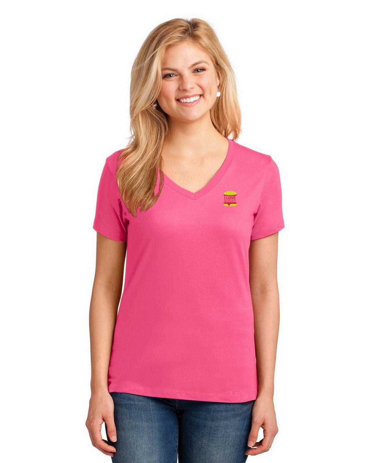 Port & Company LPC54V | Port & Company LPC54V Women's V-Neck T-Shirt