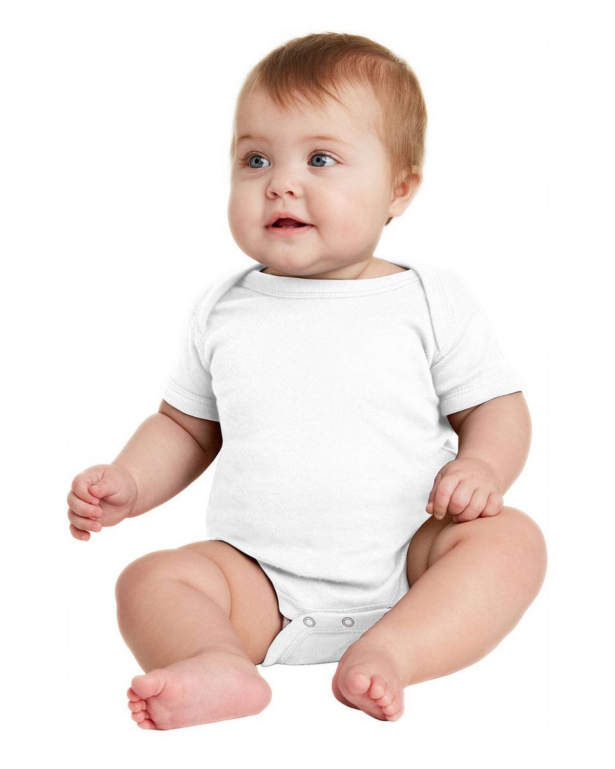 Rabbit Skins RS4400 Infant Short Sleeve Baby Rib Bodysuit