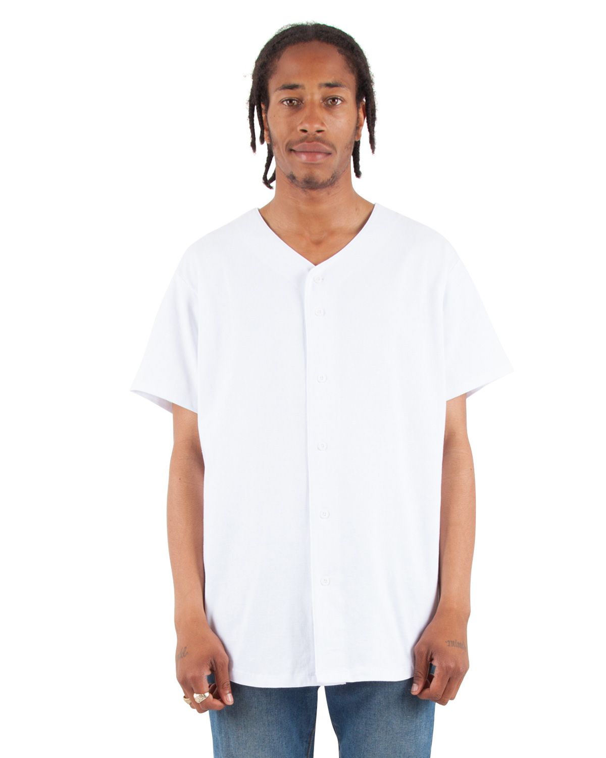 100 cotton button down baseball jersey