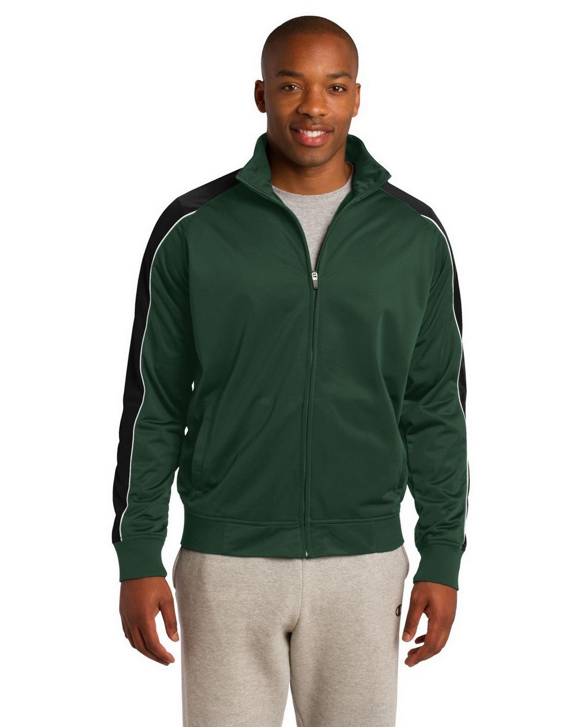 Sport-Tek JST92 Men's Piped Tricot Track Jacket