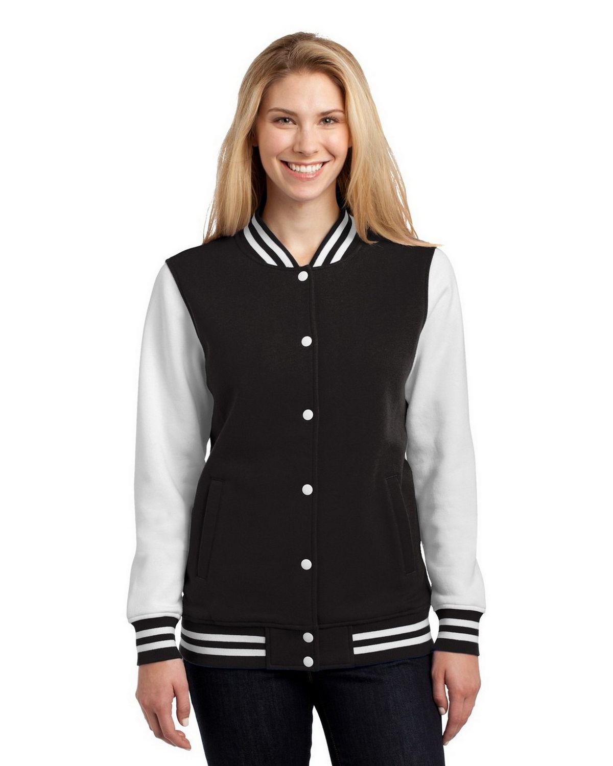 Sport-Tek LST270 Women's Fleece Letterman Jacket