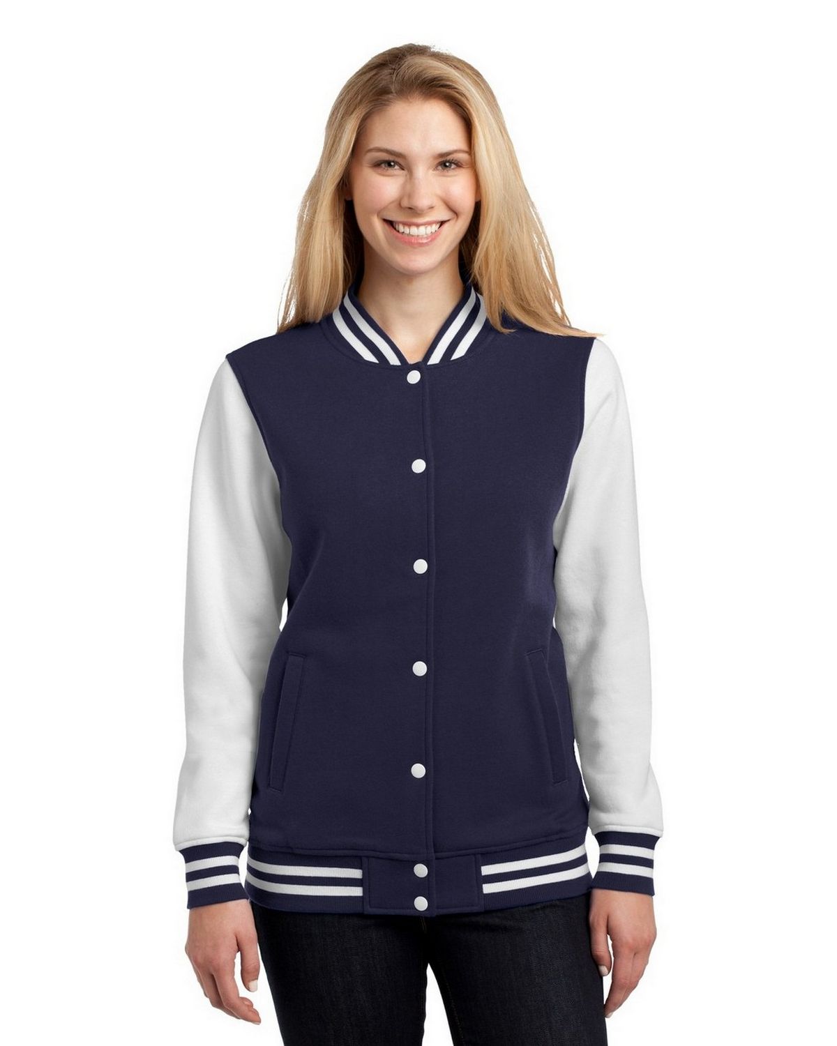 Sport-Tek LST270 Women's Fleece Letterman Jacket