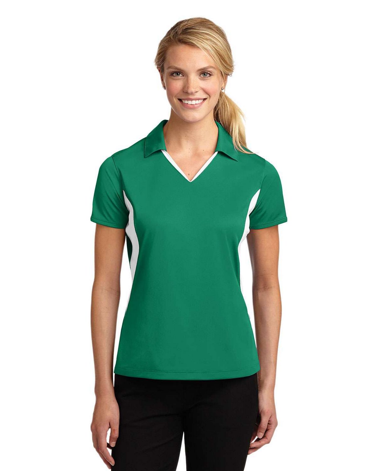 Sport-Tek LST655 Women's Side Blocked Micropique Sport-Wick Polo