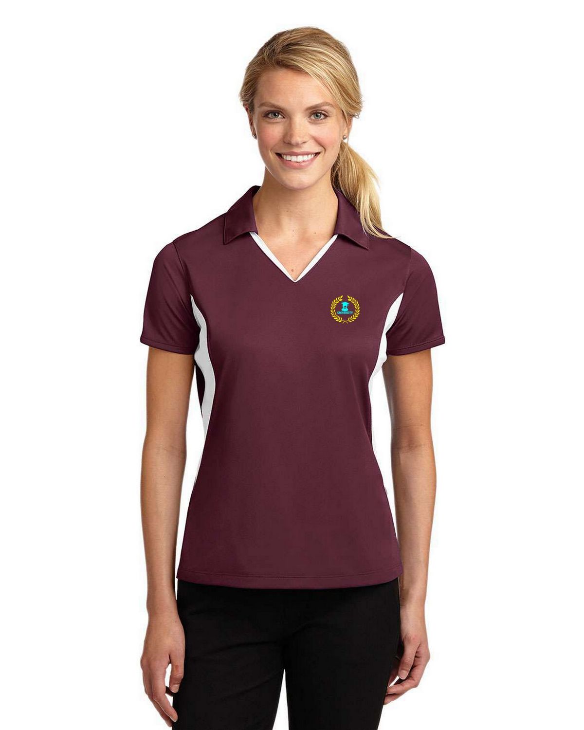 Sport-Tek LST655 Women's Side Blocked Micropique Sport-Wick Polo