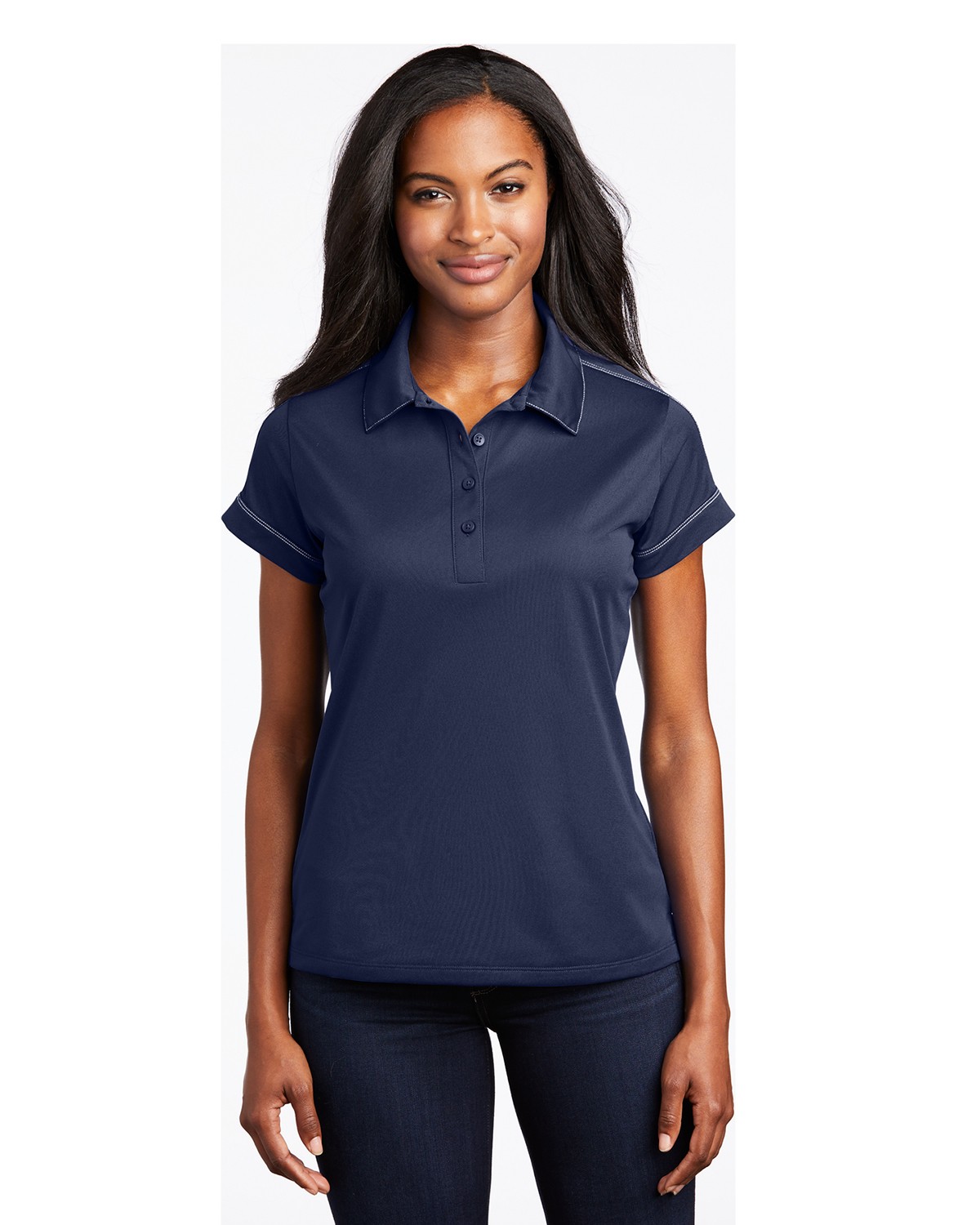 ［レディース]W’s TECH POLO SHIRTS S/S Sport-Tek LST659 Women's Contrast Stitch Micropique Sport-Wick Polo