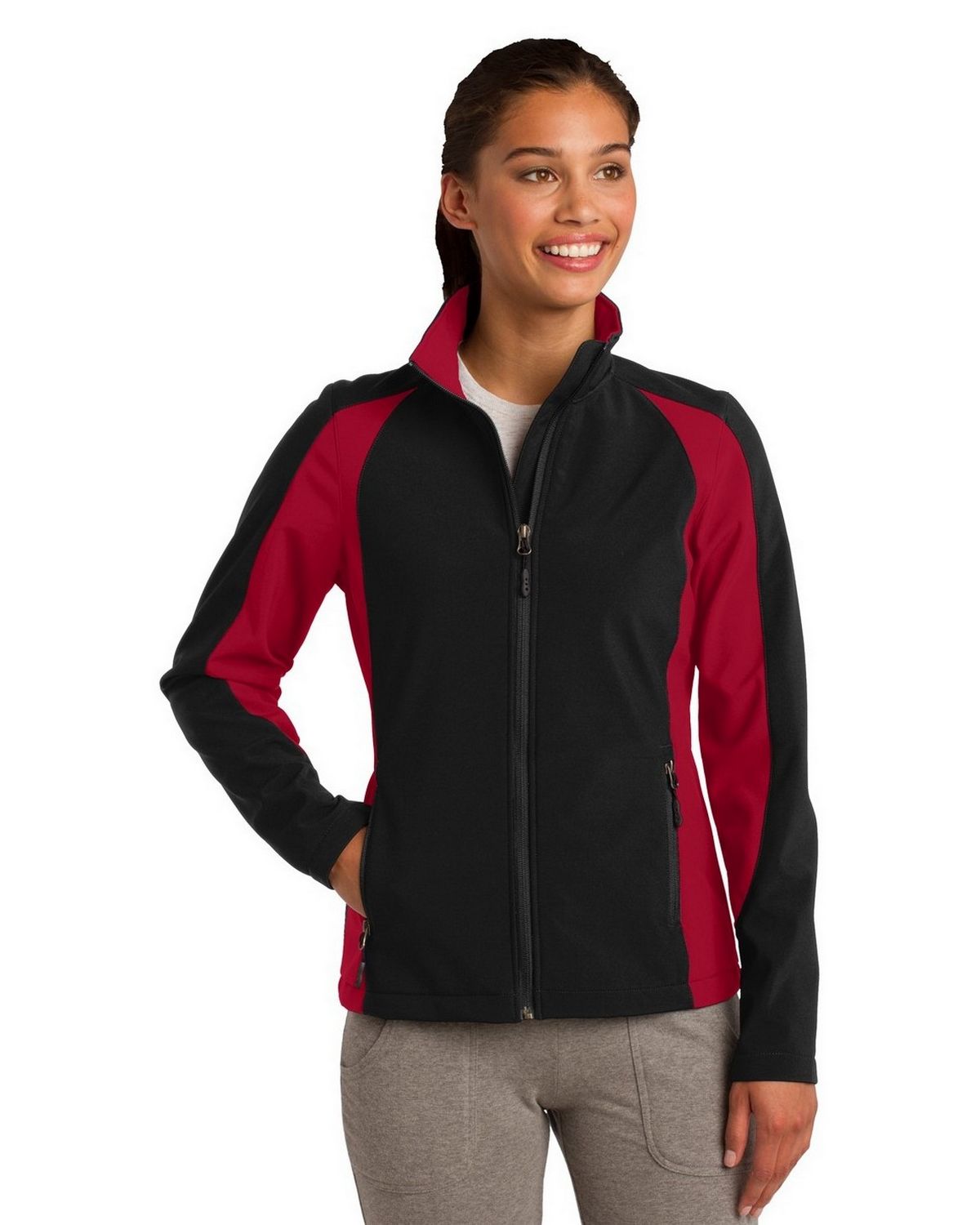Sport-Tek LST970 Women's Colorblock Soft Shell Jacket