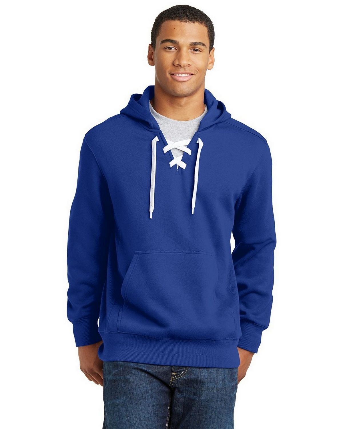 Sport-Tek ST271 Men's Lace Up Pullover Hooded Sweatshirt