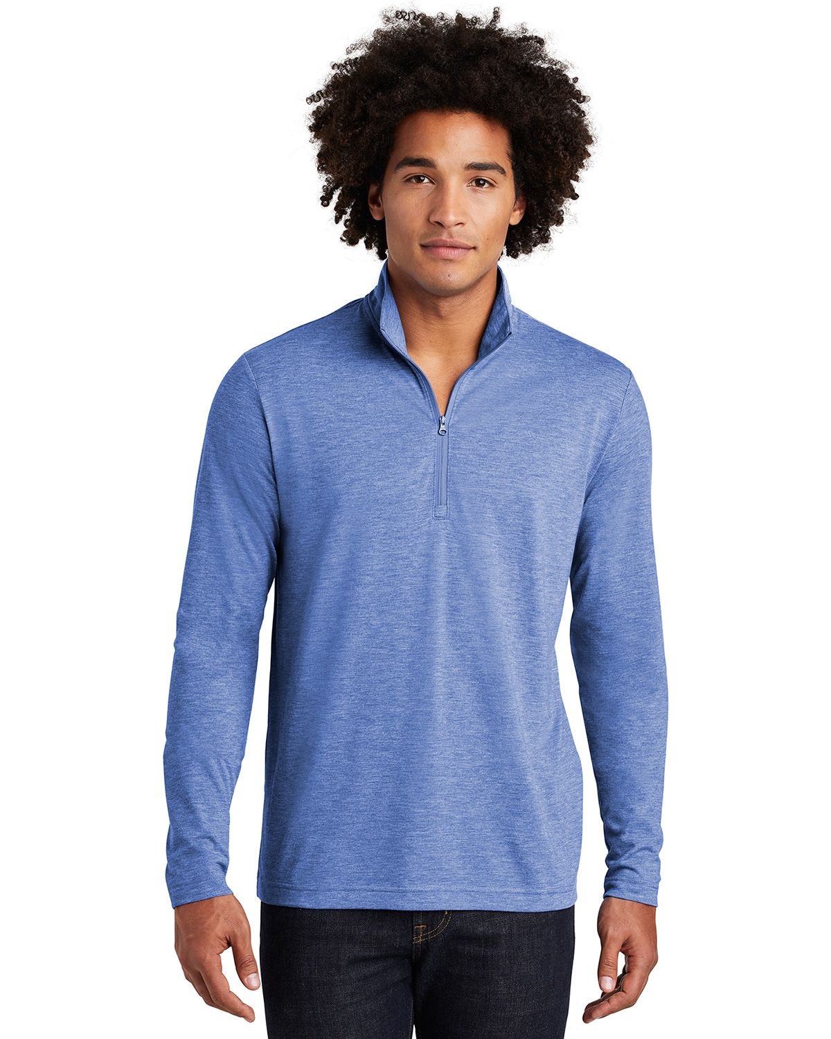 Sport-Tek ST407 Men's PosiCharge Tri-Blend Wicking 1/4-Zip Pullover