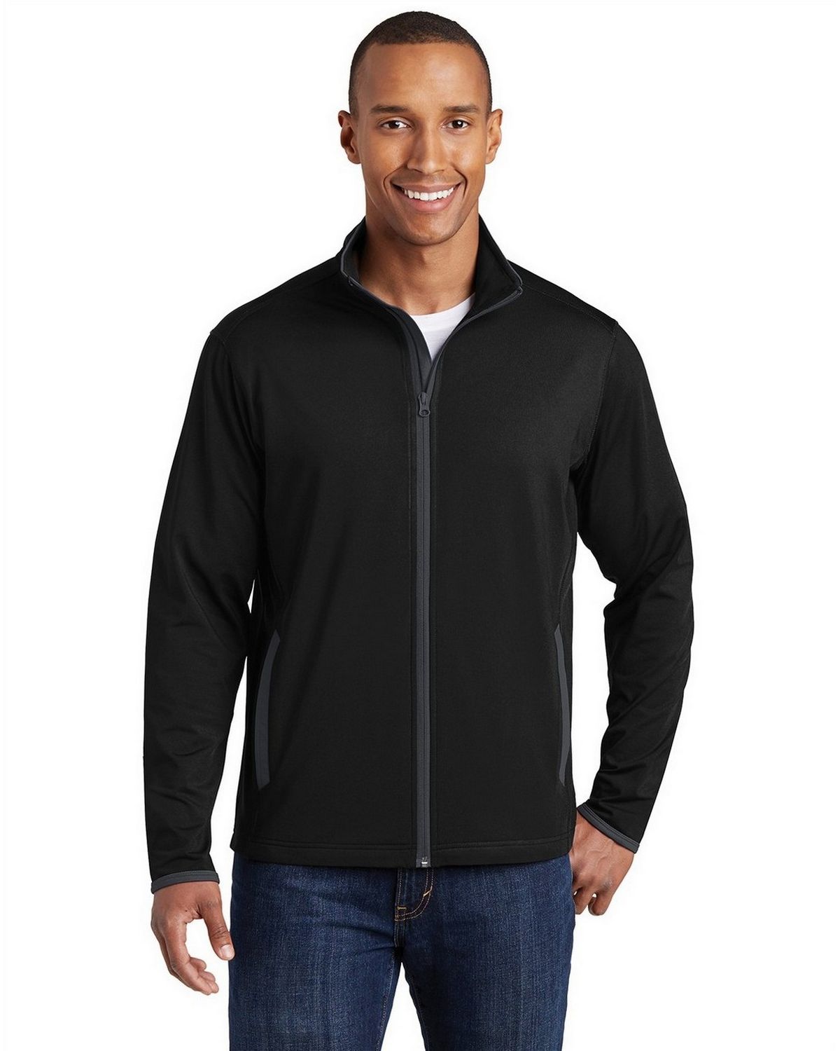 Sport-Tek ST853 Sport-Wick Stretch Contrast Full-Zip Jacket